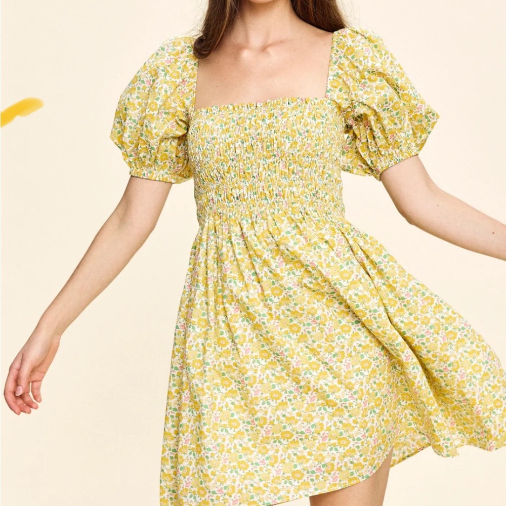 LOUISE NewYork Liberty of London Floral Smocked 🌼 wore once as a bridesmaid
